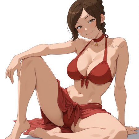 ai generated, avatar legends, ty lee, female, brown hair, solo