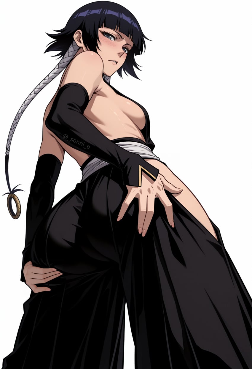 ai generated, bleach, soifon, sui-feng, ass focus, solo