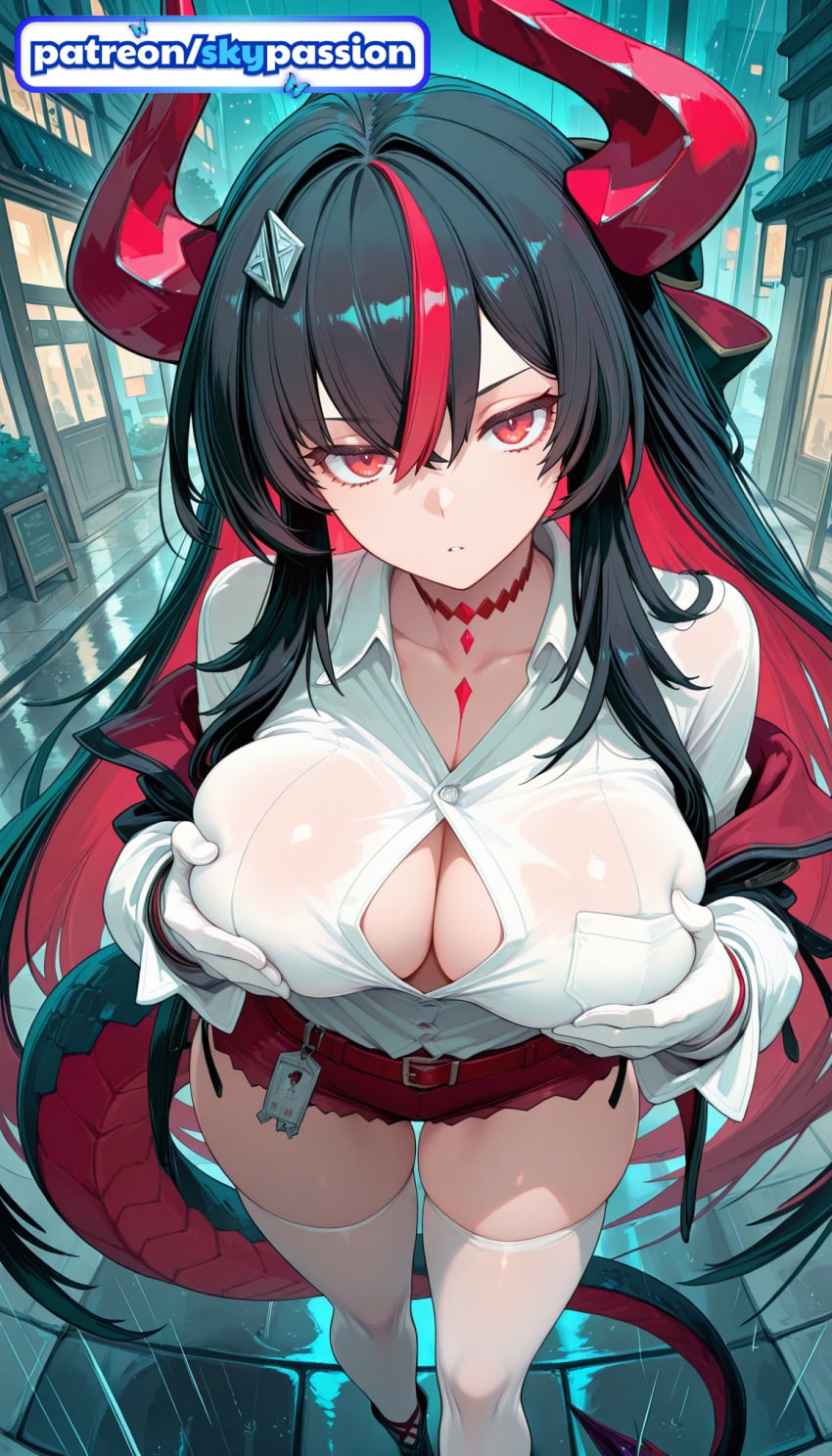 skypassion, ai generated, neverness to everness, shinku, boobs, breasts