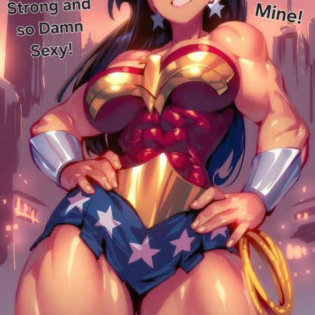 gigiti, trogiai, ai generated, dc comics, wonder woman, long hair
