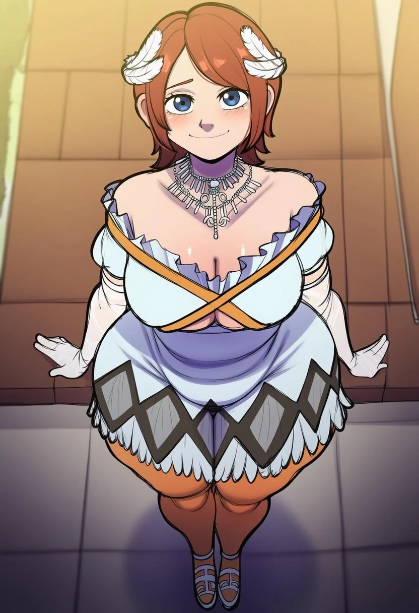 ai generated, sonic, princess elise, big breasts, blue eyes, smile