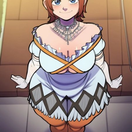 ai generated, sonic, princess elise, big breasts, blue eyes, smile