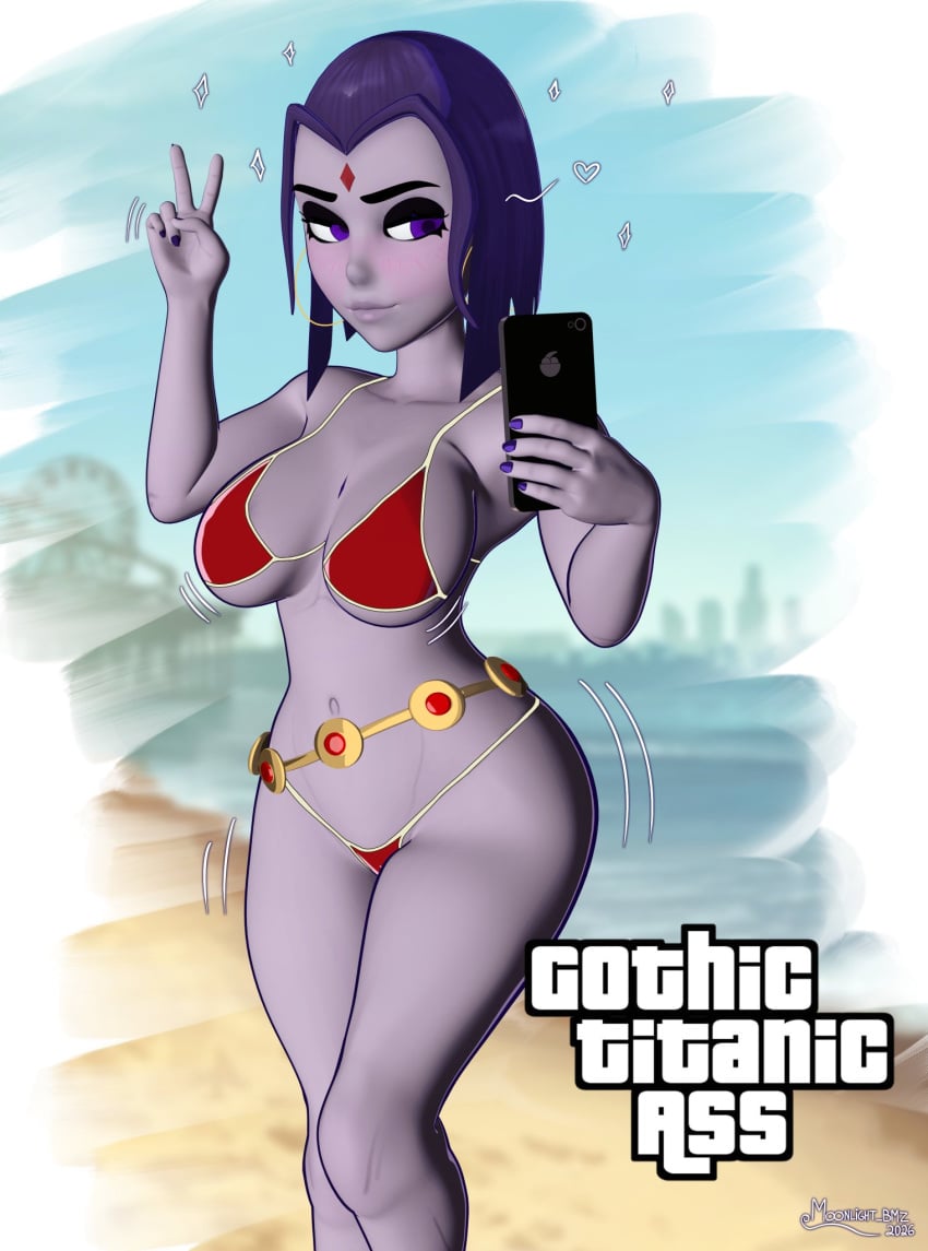 moonlight bmz, dc comics, 1girls, big breasts, big thighs
