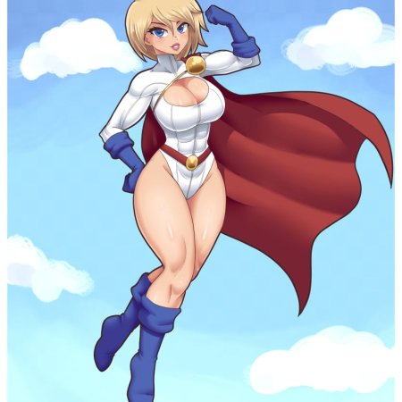 simmsy, dc comics, 1girls, abs, big breasts, blonde hair