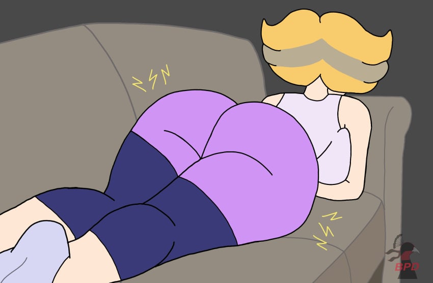 blind peacock draws, big ass, big breasts, blonde, yoga pants
