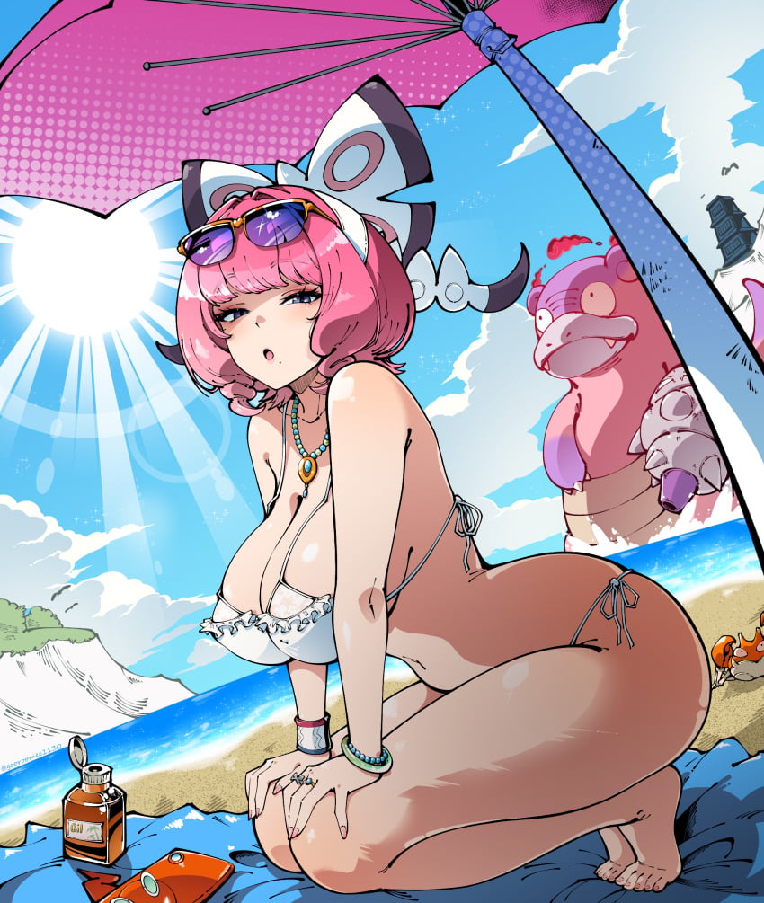gooroomee, pokemon, game freak, breasts, swimsuit