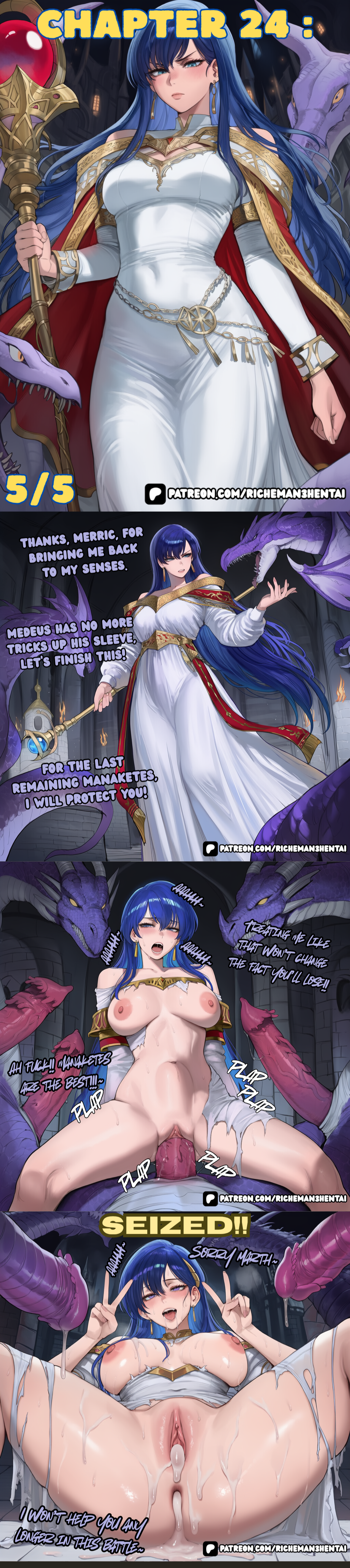 ai generated, fire emblem, elice, big ass, big penis, cum in pussy