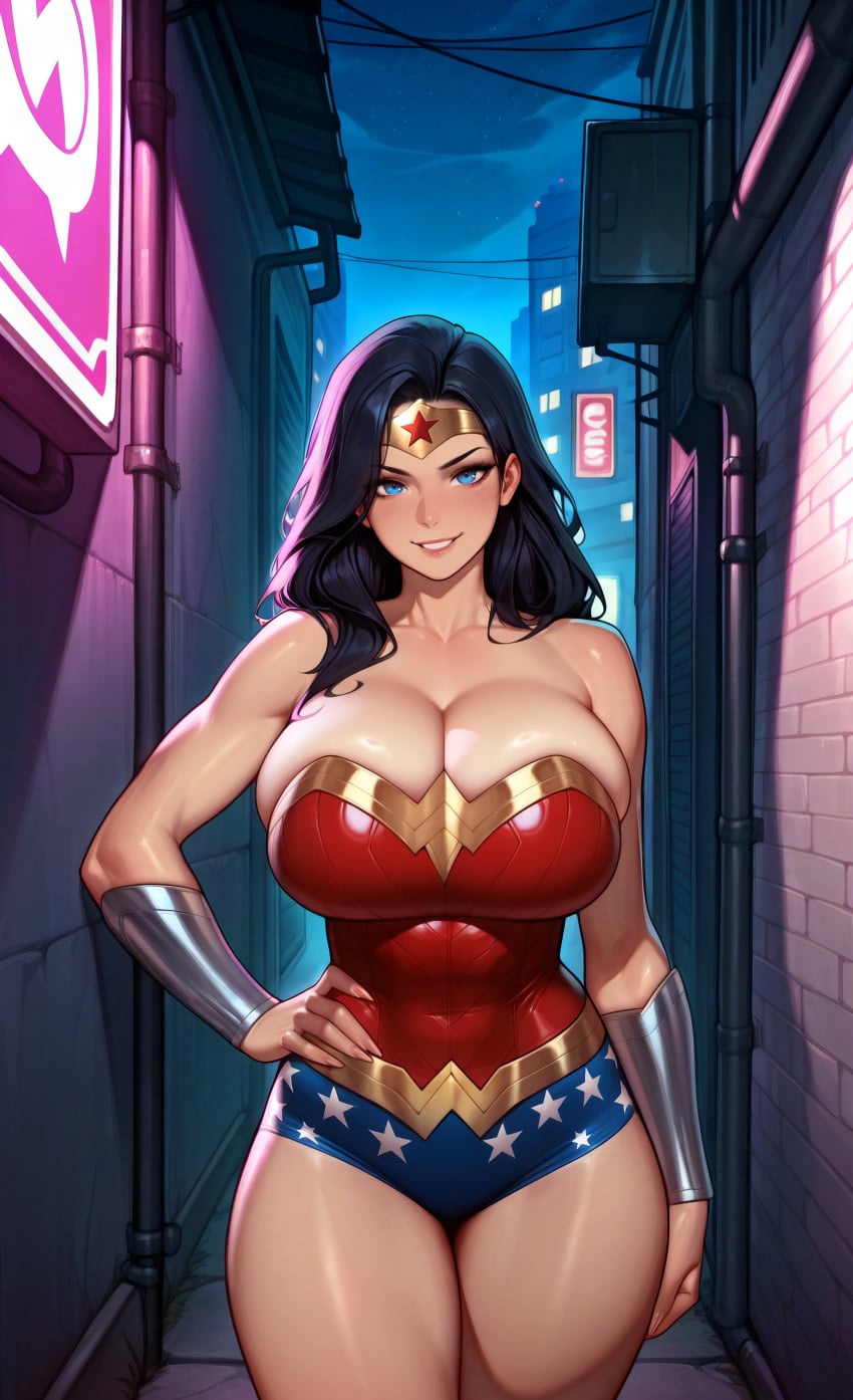 s00bai, ai generated, dc comics, diana prince, wonder woman, big ass