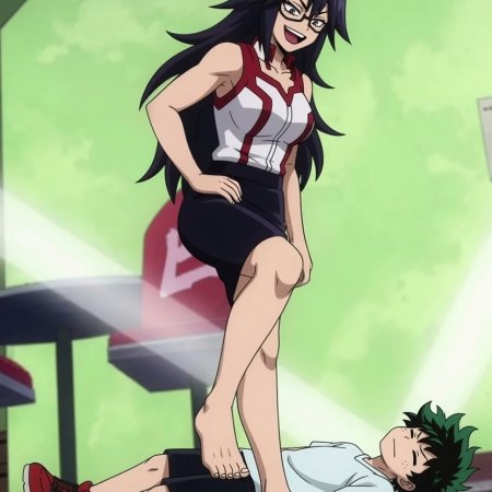 ai art, ai generated, my hero academia, deku, footjob, milf