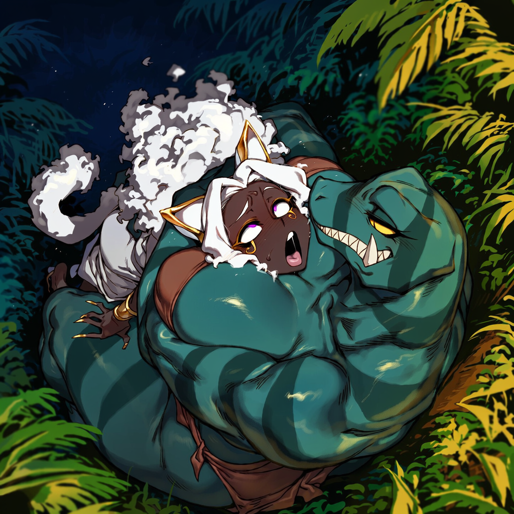 farggothdur, ai generated, primal, cairo, big breasts, cat ears