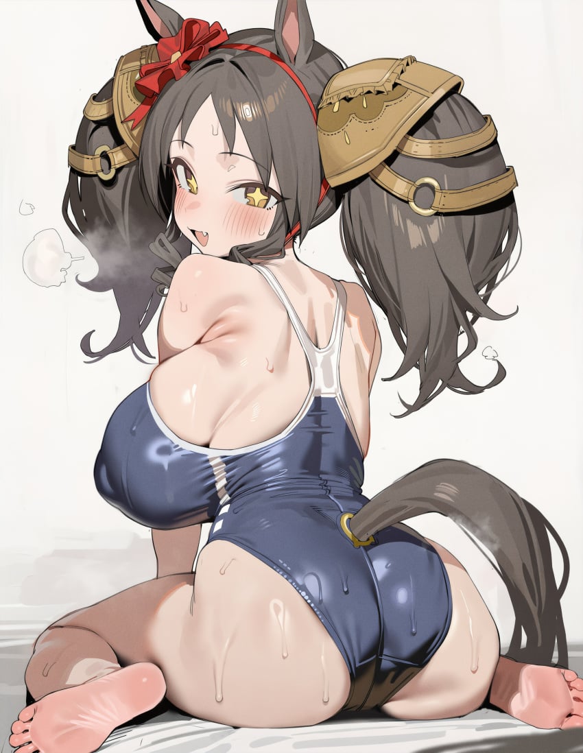 ai generated, umamusume, marvelous sunday, animal ears, hair, legs