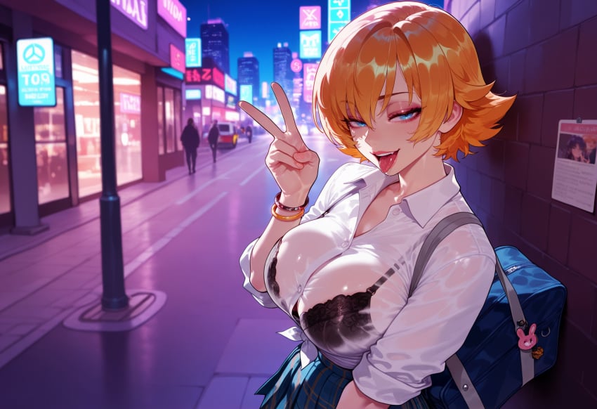 balecxi, ai generated, taimanin, igawa sakura, blonde hair, inviting to sex