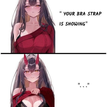 ai assisted, ai generated, big breasts, black bra, long hair, sweater