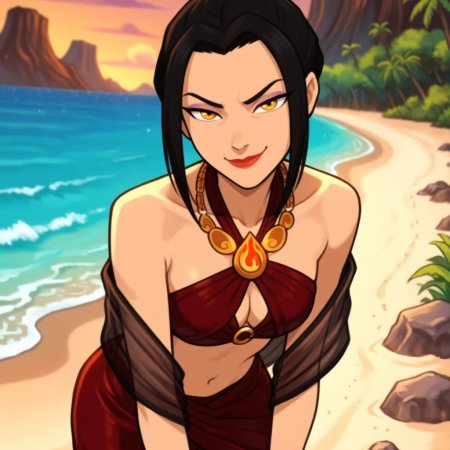 ai generated, avatar legends, azula, bikini, lipstick, medium breasts