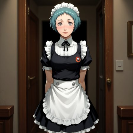 vilerune, ai generated, persona, fuuka yamagishi, cum in pussy, cumdrip