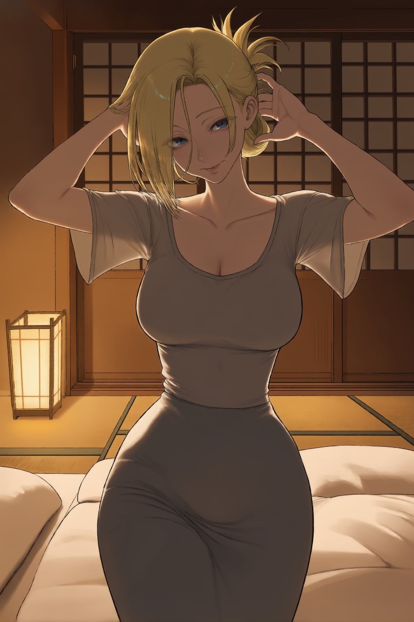 waifuempire, ai generated, attack on titan, annie leonhardt, breasts, sexy