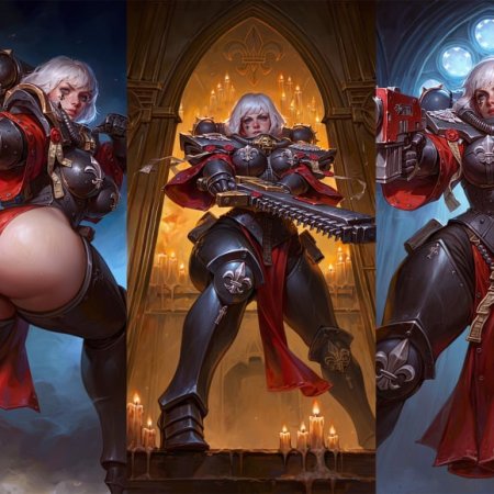 philon, ai generated, warhammer, sister of battle, boots, white hair