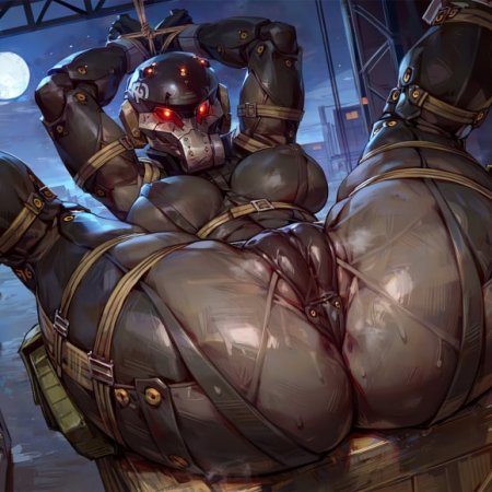 philon, ai generated, metal gear solid, haven trooper, breasts, covered nipples