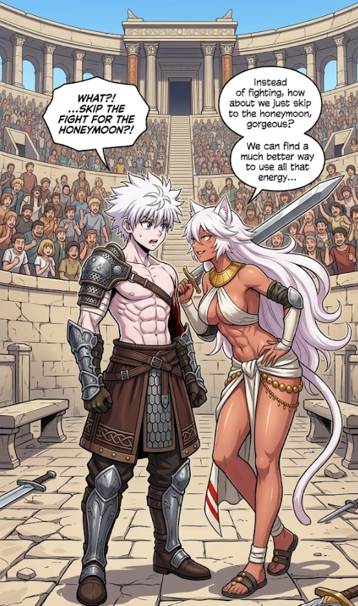 ai assisted, ai generated, hunter x hunter, killua zoldyck, catgirl, midriff