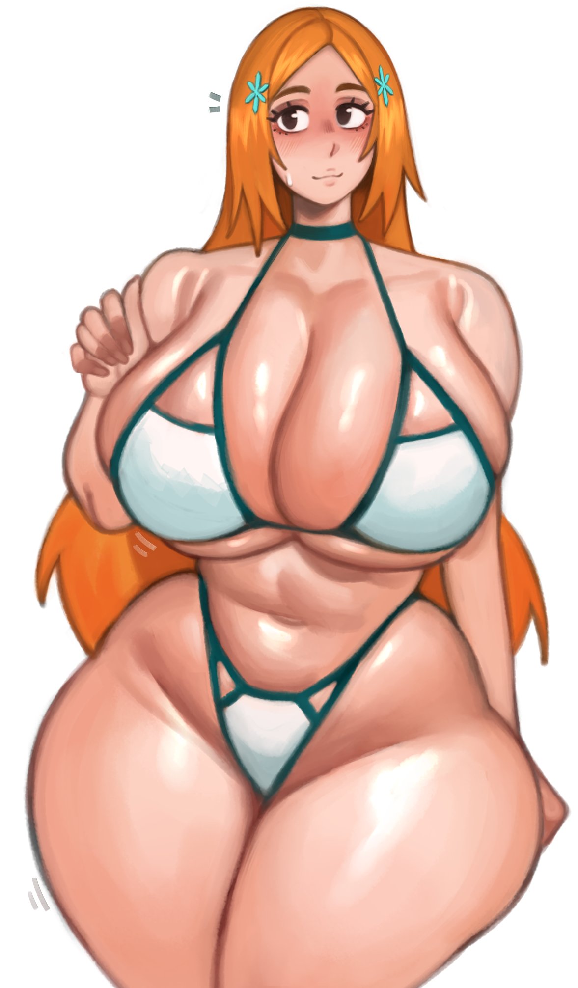 bikini, breasts, breasts bigger than head, female, female only, light skin