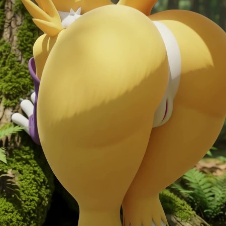 ass focus, butt focus, focus on ass, forest, furry, furry female