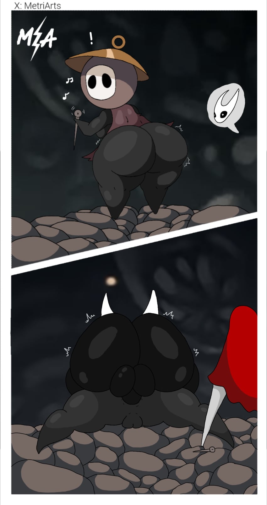 hollow knight, anal, anal penetration, anthro, balls, big balls