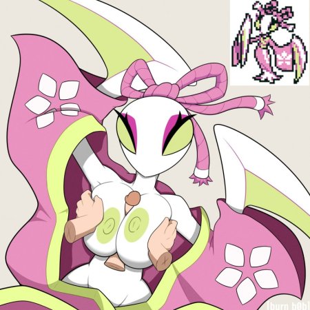 deltarune, undertale, anthro, areola, arthropod, asian clothing