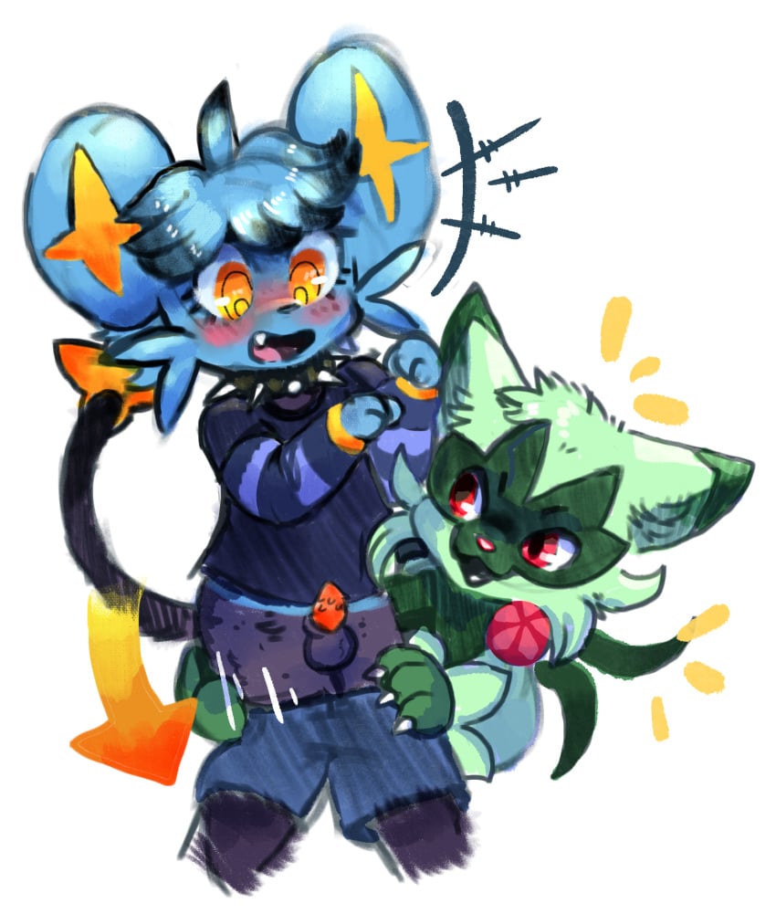 nintendo, pokemon, anthro, assisted exposure, duo, felid