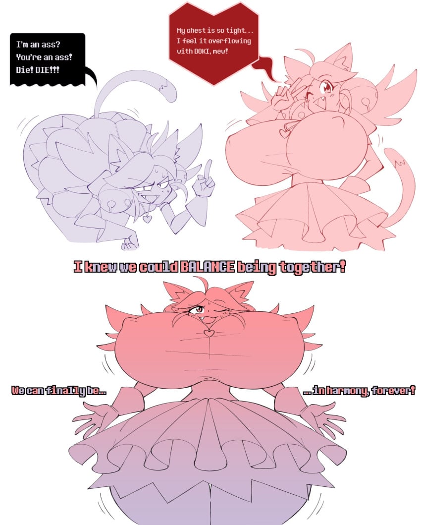 anime girl, balanced proportions, big ass, big breasts, bottom heavy, cat ears