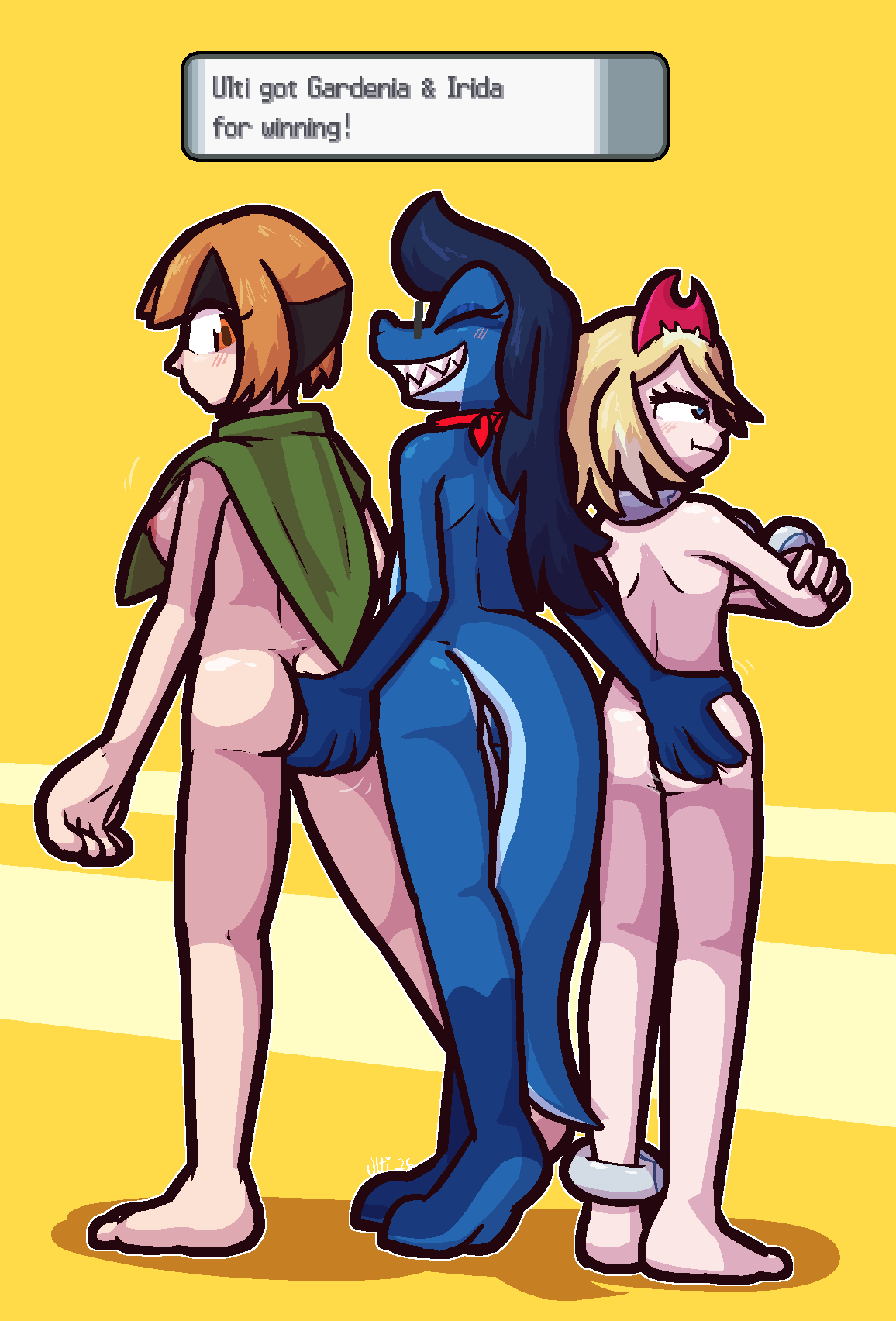 nintendo, pokemon, irida, gardenia, anthro, big butt