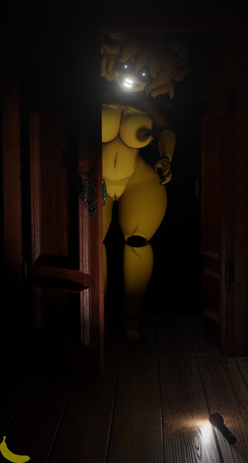 big breasts, big thighs, boobs, chasing, dark, darkness