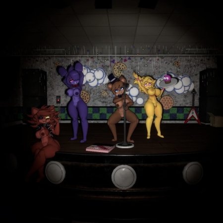Bonfie, chiku, cupcake, foxy, bear, bird