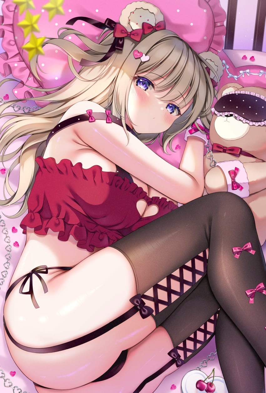 breasts, cameltoe, camisole, cleavage, clothed, gray hair