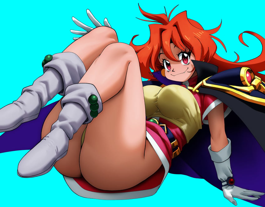 Slayers, lina inverse, boots, breasts, cape, closed mouth