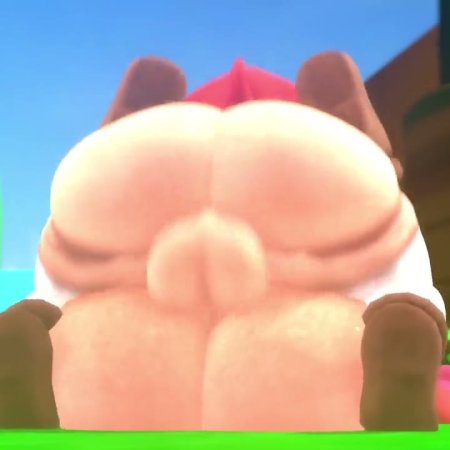 mario, super mario bros, shy gal, shy guy, 1boy, ass
