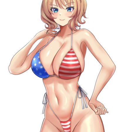 kantai collection, colorado, blonde hair, blue eyes, braid, breasts