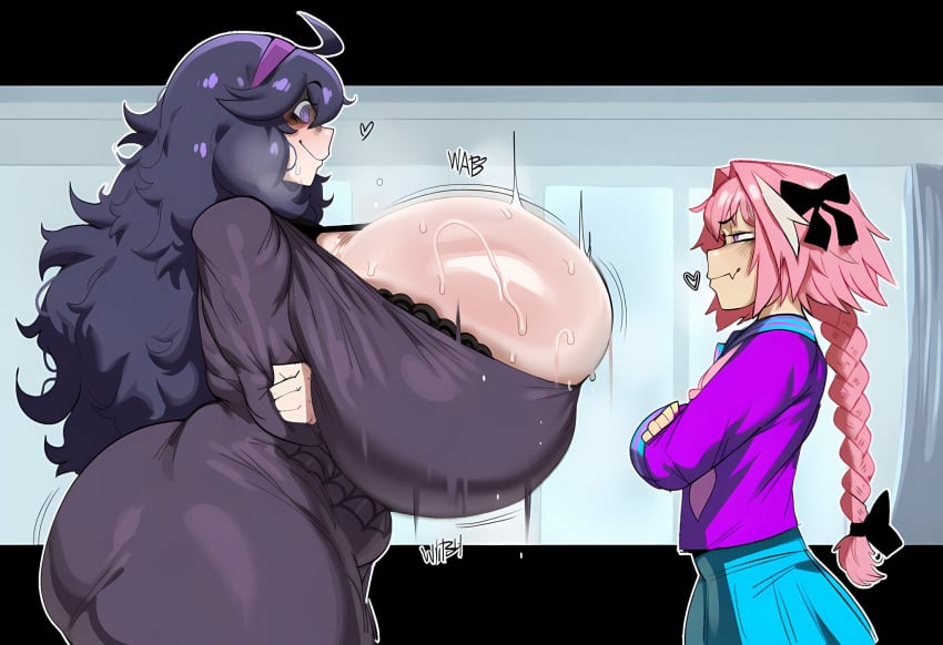 fate, pokemon, astolfo, hex maniac, big ass, big breasts