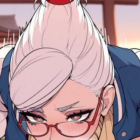 dandadan, ayase seiko, big breasts, big tits, blowjob, blowjob face