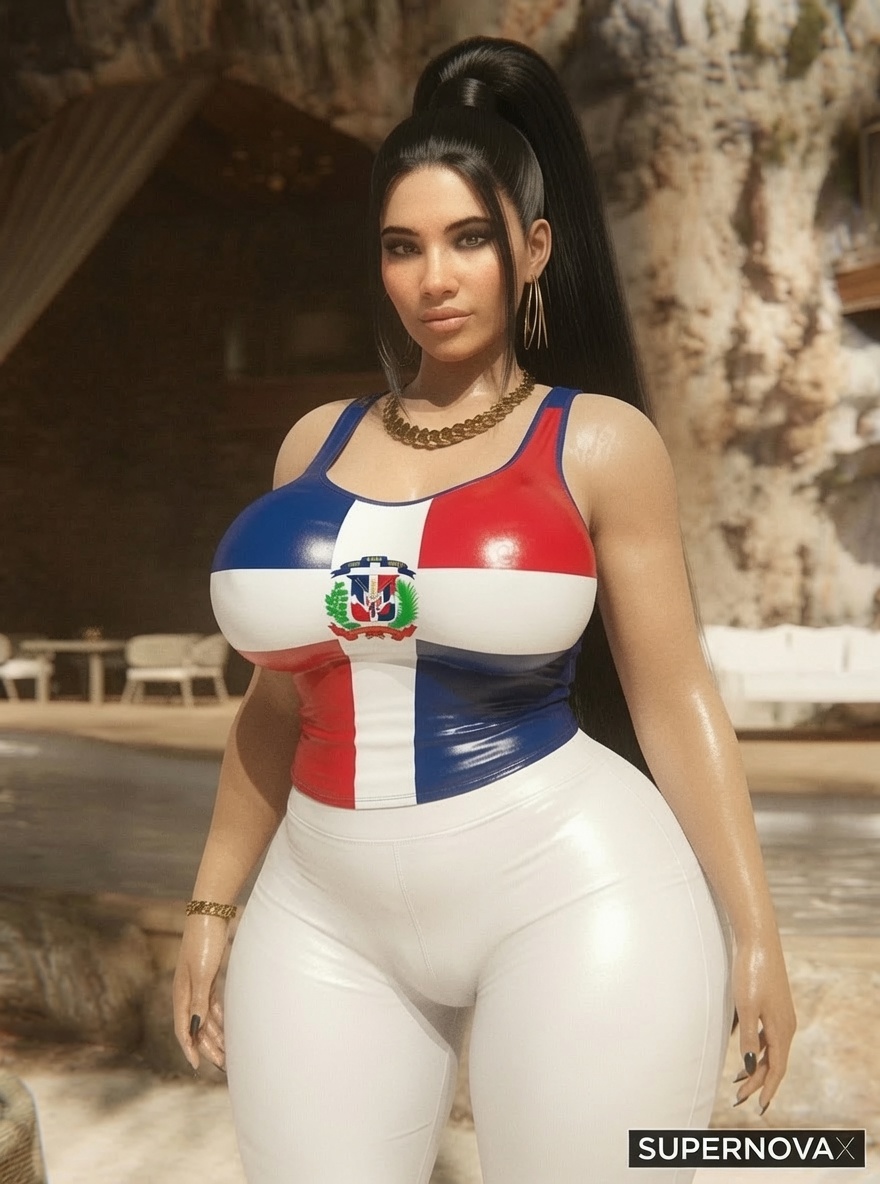 cyberpunk 2077, panam palmer, black hair, dominican, dominican flag, female