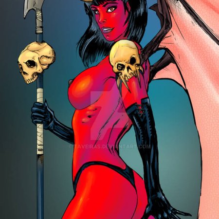 Purgatori, 1girls, ass, big ass, big breasts, black hair