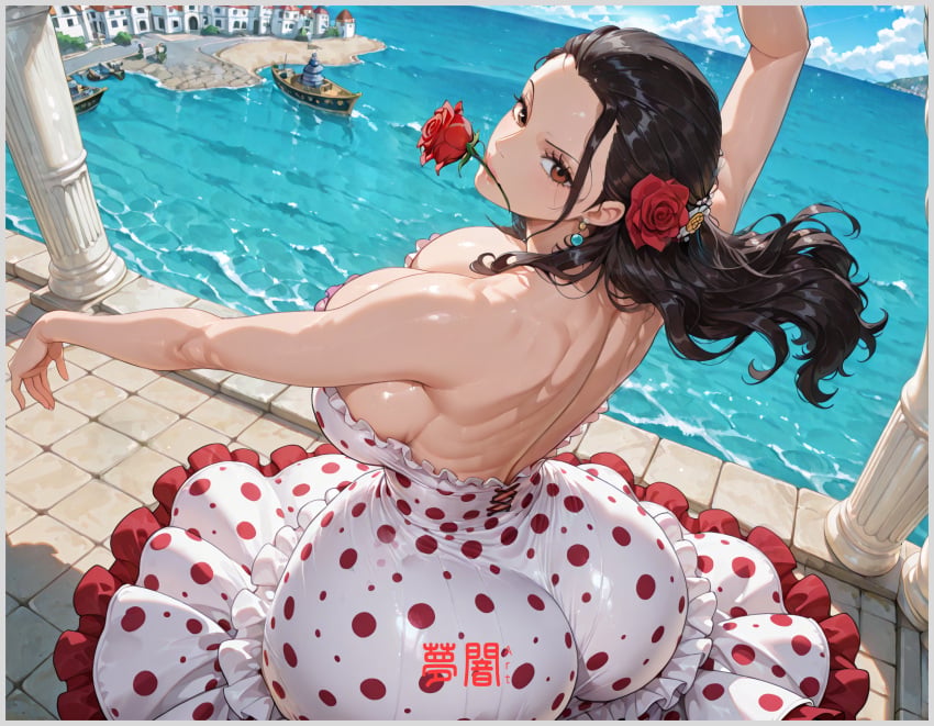 Yametastudio, ai assisted, ai generated, one piece, dancer, long hair