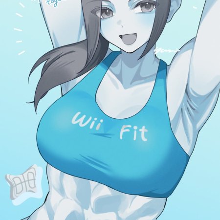 nintendo, super smash bros, wii fit, wii fit trainer, wii fit trainer, blue background