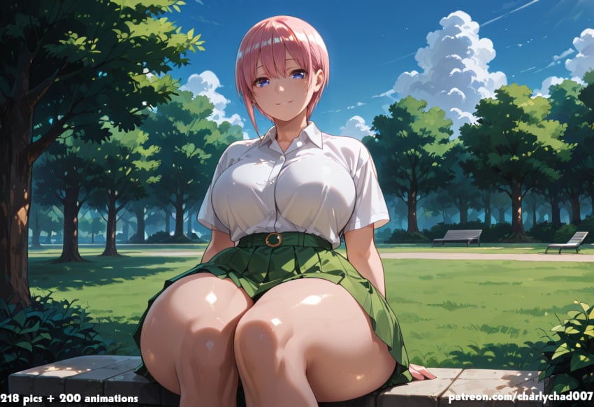 go-toubun no hanayome, nakano ichika, butt, butt focus, curvaceous, curvy
