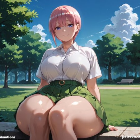 go-toubun no hanayome, nakano ichika, butt, butt focus, curvaceous, curvy