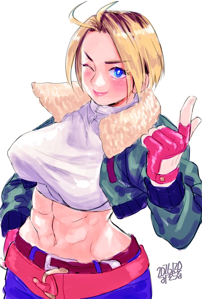 fatal fury, king of fighters, blue mary, big breasts, big tits, blonde