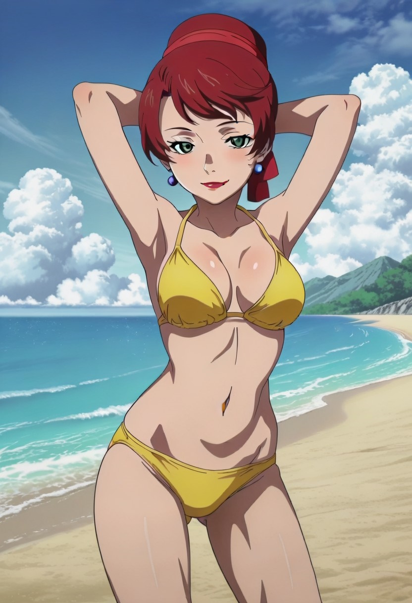 ai generated, tatakau shisho, beach, bikini, breasts, female