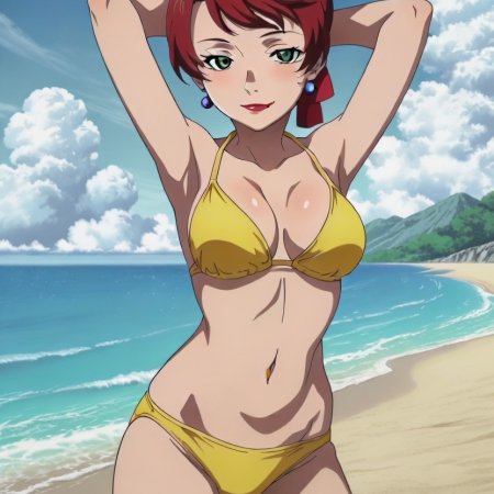 ai generated, tatakau shisho, beach, bikini, breasts, female