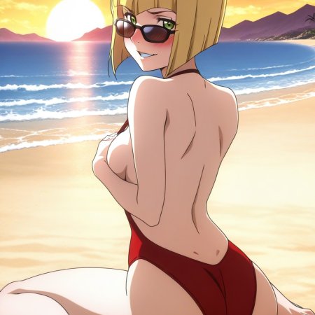 ai generated, tatakau shisho, blush, bob cut, breasts, female