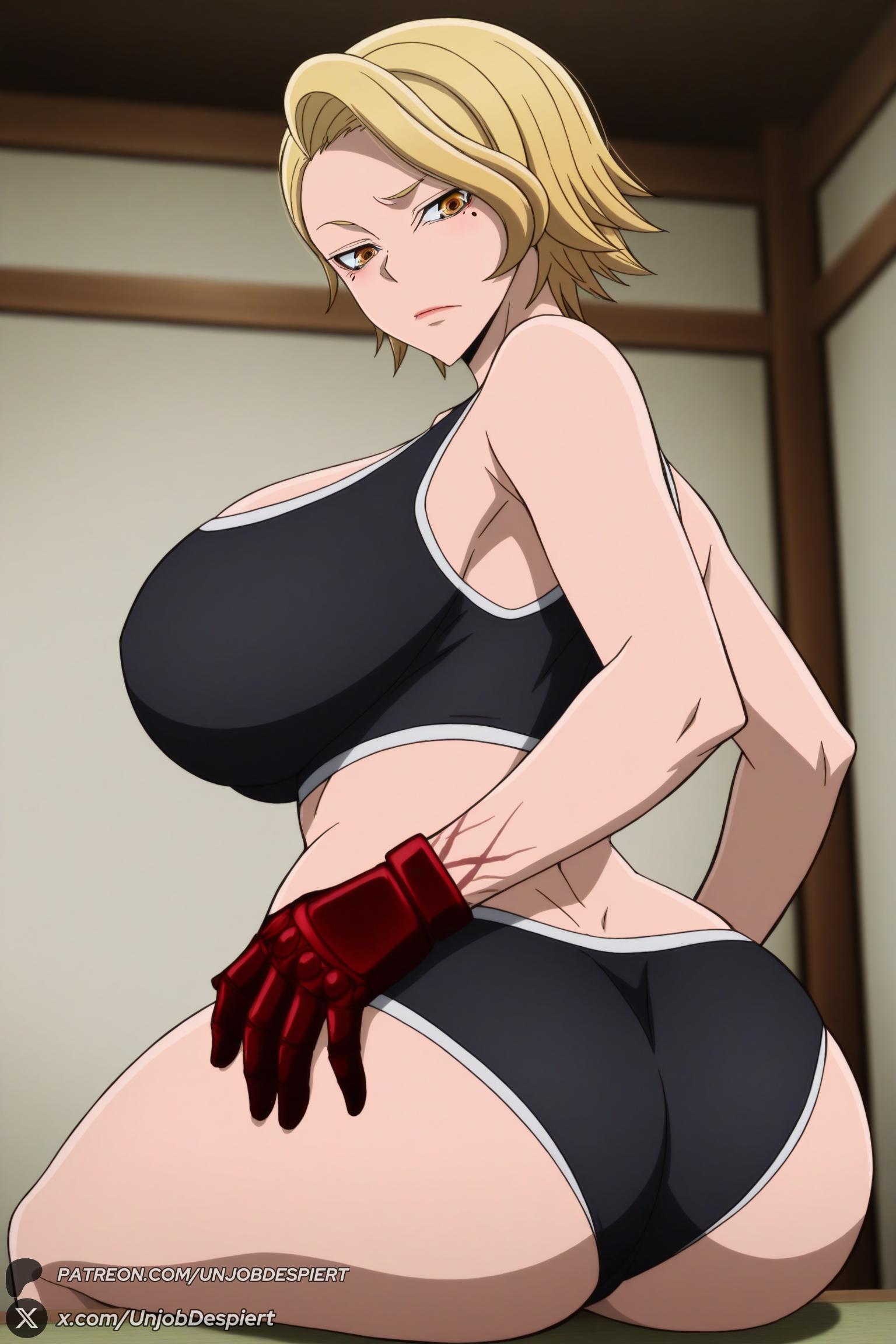 Unjobdespiert, ai generated, tougen anki, ass, big ass, big breasts