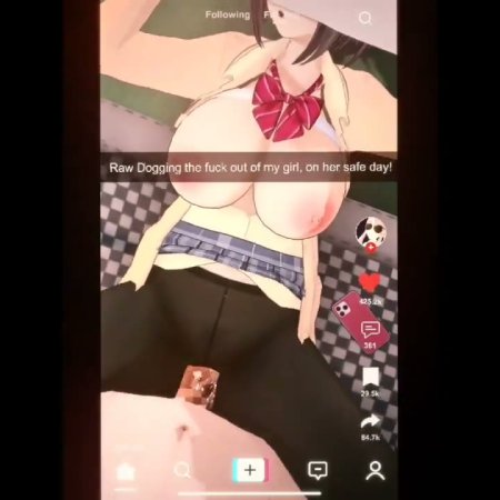 3d, shinonome ena, 1boy, 1girls, big breasts, breasts